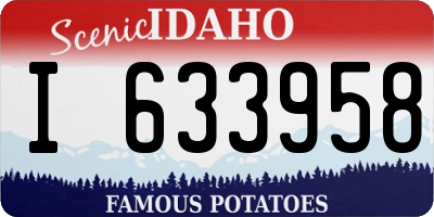 ID license plate I633958