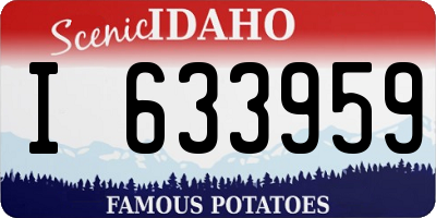 ID license plate I633959