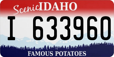 ID license plate I633960