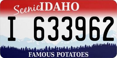 ID license plate I633962
