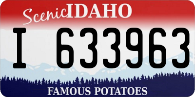 ID license plate I633963