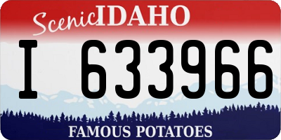 ID license plate I633966