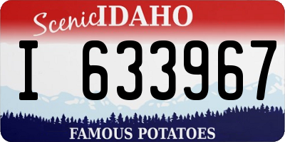 ID license plate I633967