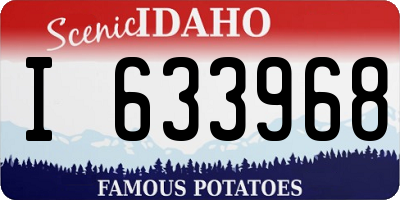 ID license plate I633968
