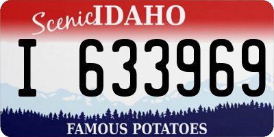 ID license plate I633969