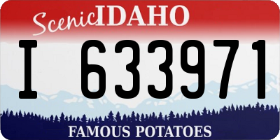 ID license plate I633971
