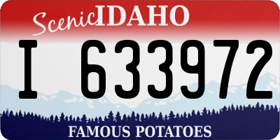ID license plate I633972