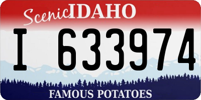 ID license plate I633974