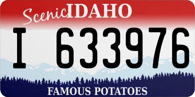 ID license plate I633976