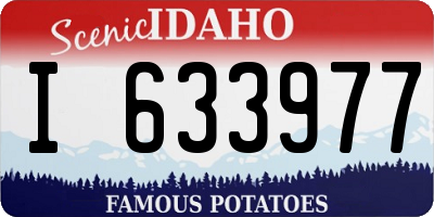 ID license plate I633977