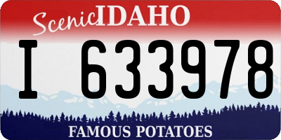 ID license plate I633978