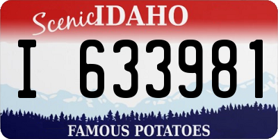 ID license plate I633981