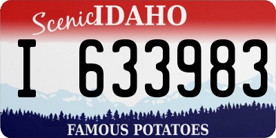 ID license plate I633983