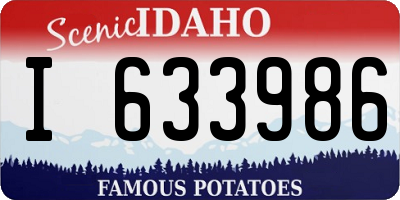 ID license plate I633986