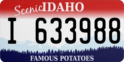 ID license plate I633988
