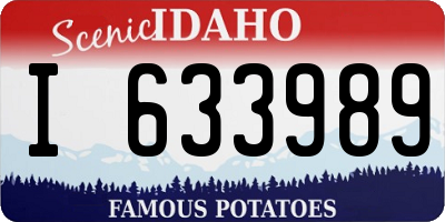 ID license plate I633989