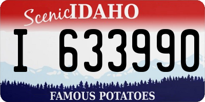 ID license plate I633990