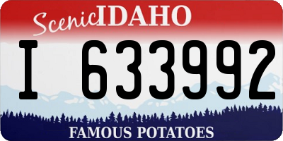 ID license plate I633992