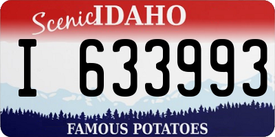 ID license plate I633993