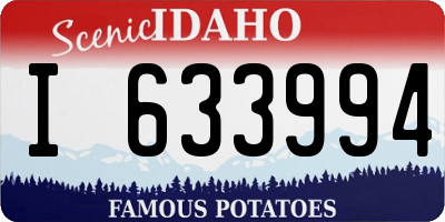 ID license plate I633994