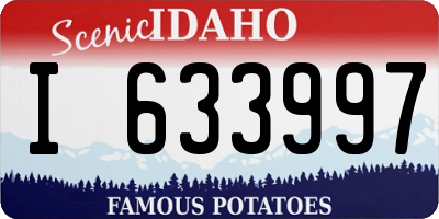 ID license plate I633997