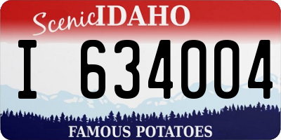 ID license plate I634004
