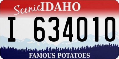 ID license plate I634010