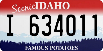 ID license plate I634011