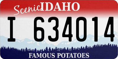 ID license plate I634014