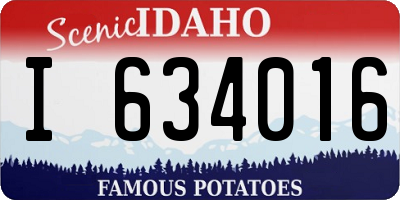 ID license plate I634016