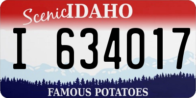 ID license plate I634017