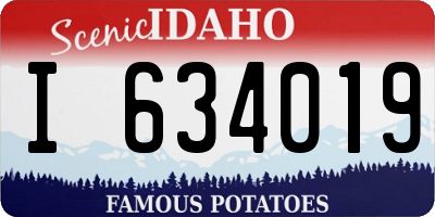 ID license plate I634019