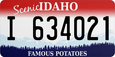ID license plate I634021