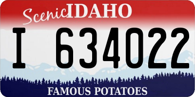 ID license plate I634022