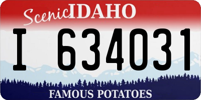 ID license plate I634031