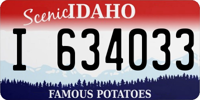 ID license plate I634033