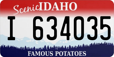 ID license plate I634035