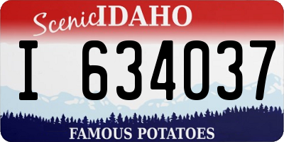 ID license plate I634037