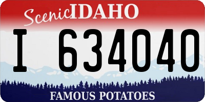 ID license plate I634040