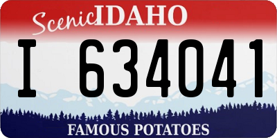 ID license plate I634041