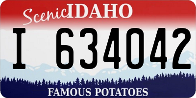 ID license plate I634042