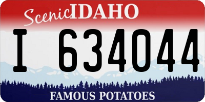ID license plate I634044