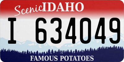 ID license plate I634049