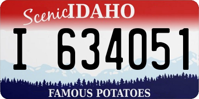 ID license plate I634051