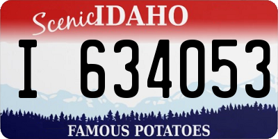 ID license plate I634053
