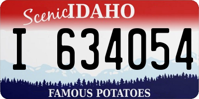 ID license plate I634054