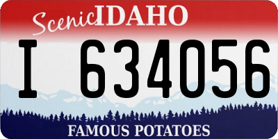 ID license plate I634056
