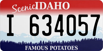 ID license plate I634057