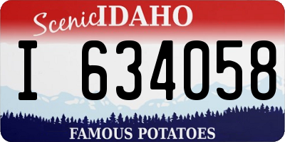 ID license plate I634058