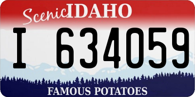 ID license plate I634059